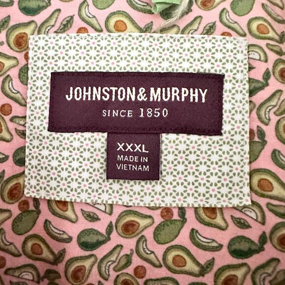 Johnson & Murphy Pink Avocado Novelty Print Button Casual Shirt Hawaiian XXXL - Picture 6 of 11